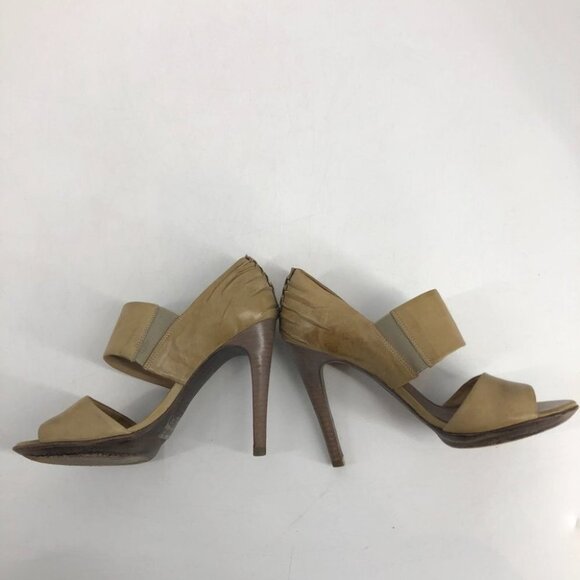 Allsaints tan leather high heels  open toe size 37 - Picture 2 of 15